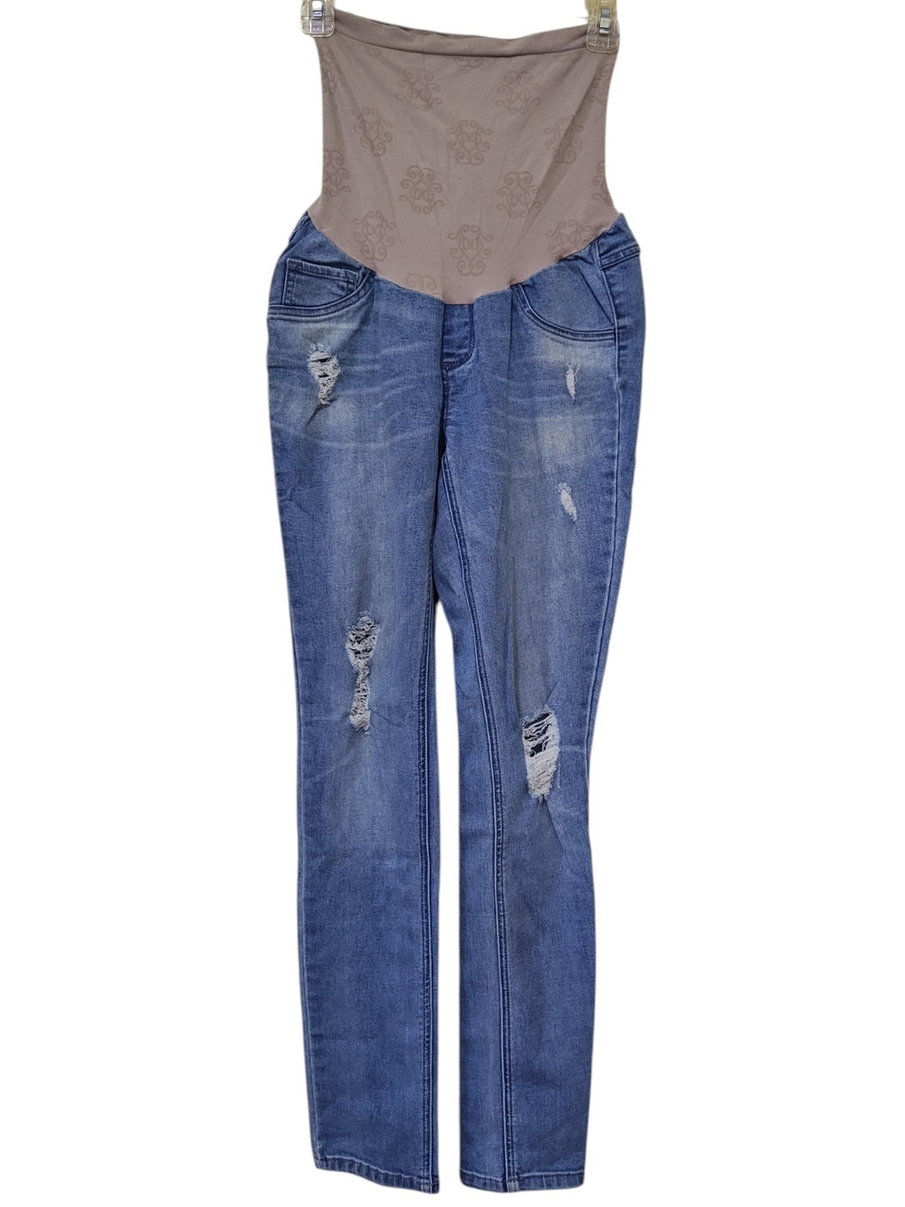 Jessica Simpson Maternity Secret Fit Belly Skinny Jeans Medium Distressed Wash